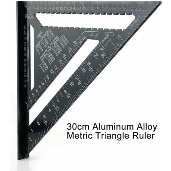 30 cm alumiiniseoksesta set, neliömäinen puusepän kolmio, metrinen ammattimainen puusepän kulmavivain, kolmio