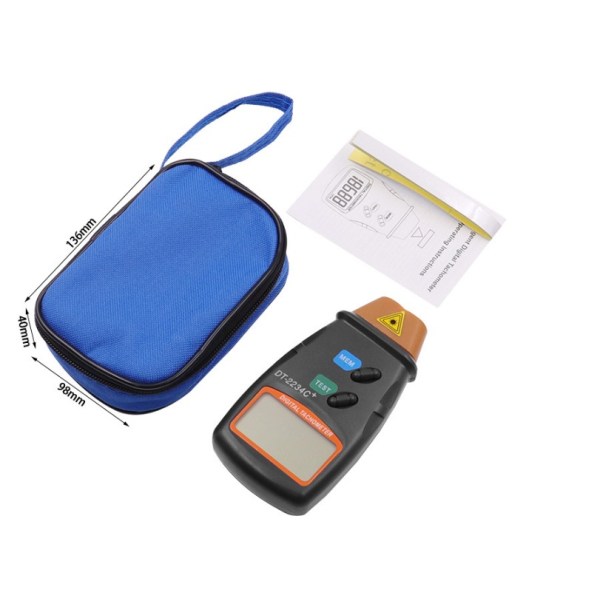 Digital Varvräknare Professionell Digital Varvräknare LCD-skärm Varvräknare Tester Varvräknare Autoväxling med Heavy Duty 6