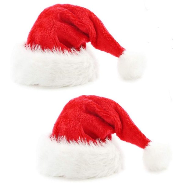 2kpl jouluhattu Joulupukin hattu aikuisille, pehmeä lahja