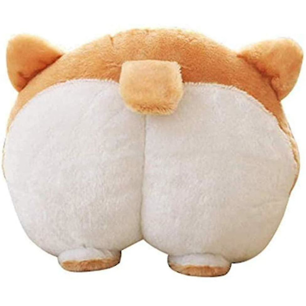 Plysjdyr Valp Søt Corgi Rumpe Nakkestøtte Pute Pute Reisepute Kjæledyrsputer Utstoppede leker Gaver 25*25cm