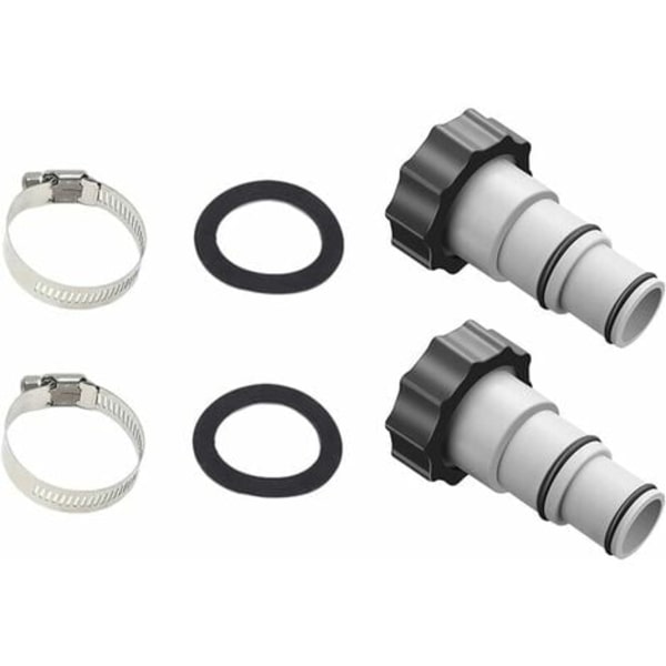 Allasletkusovitin A, uima-altaan letkusovitin, halkaisija 38 mm ja 32 mm, allas A-sovitin, letkusovitin pumppuille Letku Con