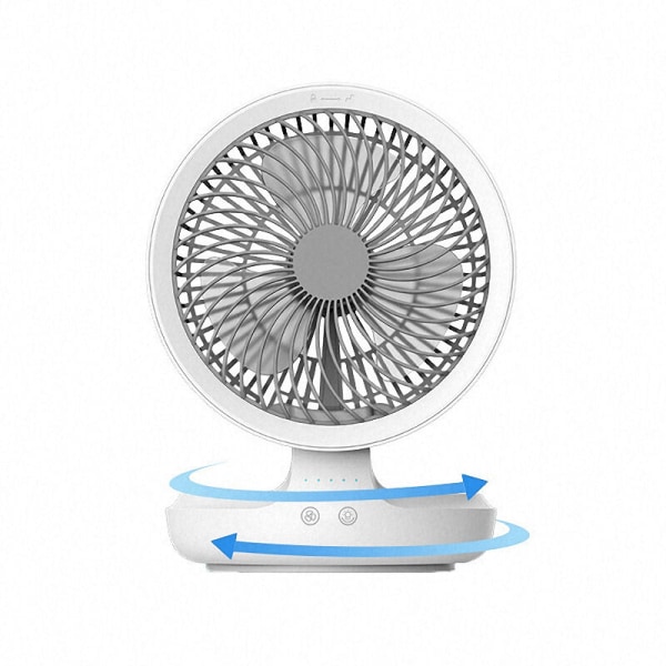 USB skrivebordsventilator, genopladelig bærbar stille bordventilator med, sammenfoldelig personlig køleventilator med 4 hastigheder