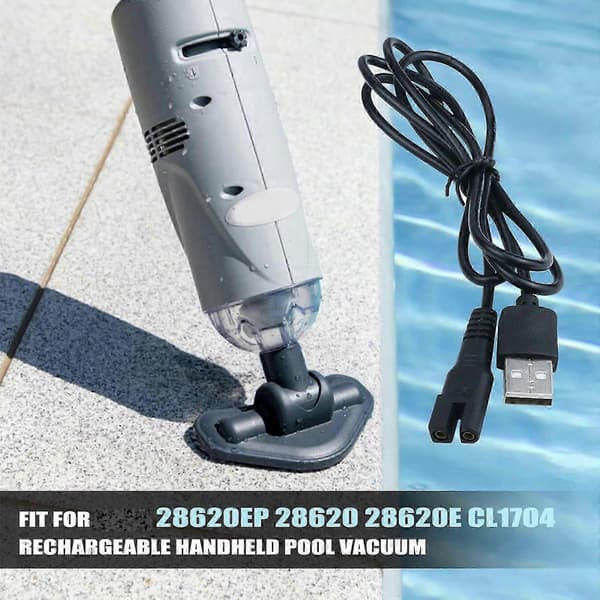 USB-opladerkabel til poolstøvsuger, 80 cm 5V 2A udskiftningsstrømkabel
