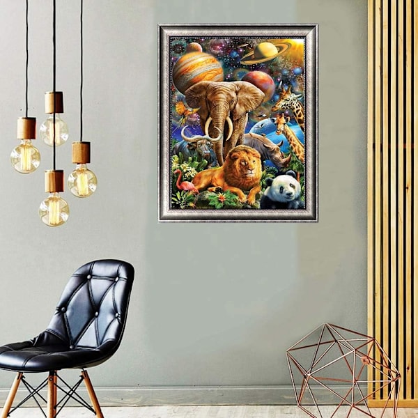 DIY 5D Diamond Painting Kits, DIY 5D Diamond DIY 5D Diamond Maling Home Wall Decoration Malerier Korssting Diamond Decoration (30*40cm),