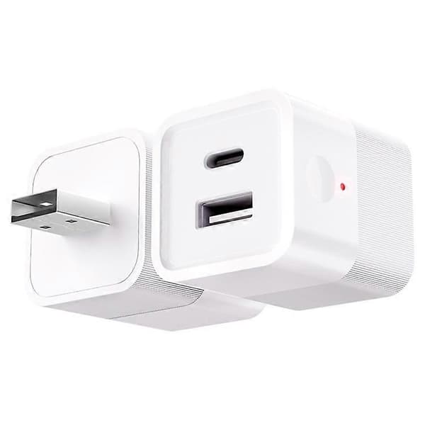 MG-SPQ100 Trådløs WiFi USB-strømadapter til USB+Type-C ladeadapter Tuya Smart App fjernkontrollbryter White
