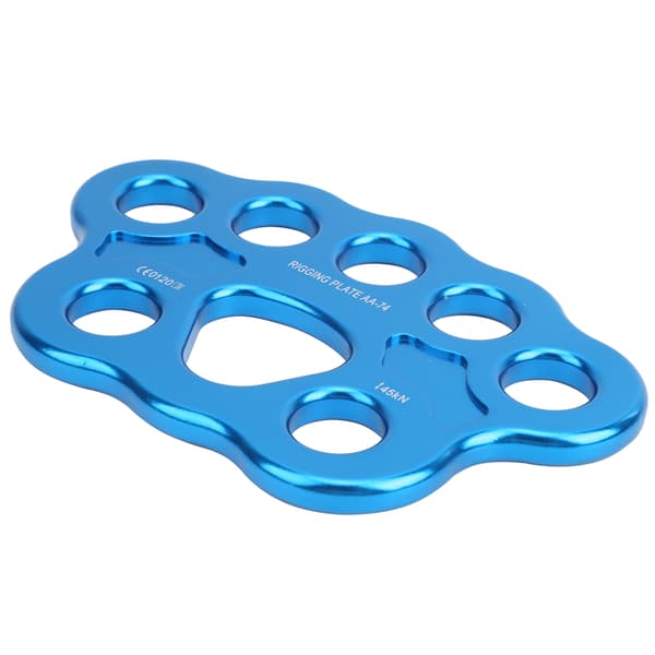 45KN 8 Håls Rig Plate Multi Ankar Split Connector för Bergsklättring Utomhusaktiviteter