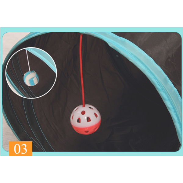 Lemmikkitunnelilelu, Rolling Pet Tunnel T-paita, koiran koulutukseen (Y-tyypin harmaat ja valkoiset raidat)