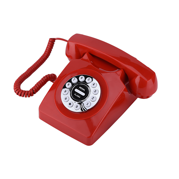 Vintage Röd Western Stil Antik Telefon med Klar Ljud och Nummerlagring