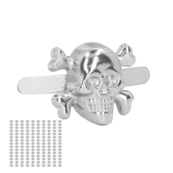 \"150 st Skull Rivets: Fashionabla gotisk stil Vackra Skull Studs för DIY skor, kläder och väskor i silver\"