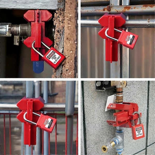 Kulventilslås med hänglås för rör med 1/2-2-1/2 tums ytterdiameter As Shown