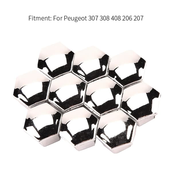 20 st hjulmutterfälgskydd däckskruvlock dekor för Peugeot 307 308 408 206 207