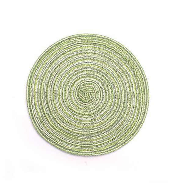 4 stk middagstallerken vevd rund isolasjonspute 18CM