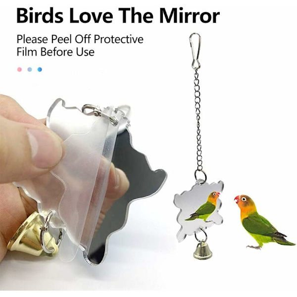 10 Pack Bird Papukaija Leluja, Budgie Leluja, Riippuva Bell Swing Cage -leluja