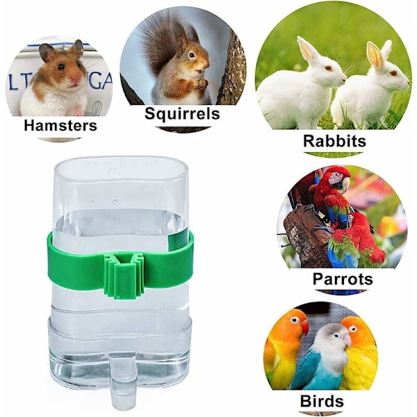 Fuglebur Vanddispenser Automatisk Fuglevander Klar Plast Automatisk Fuglevandsautomat til Voliere Parakitter Cockatie
