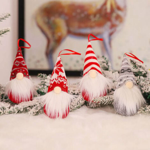 Jul Plys Nisse Ornament Dekorative Dukker, Efterårsferie Skandinavisk Stil Julemand Plys Gaver Stof Dovendyr E