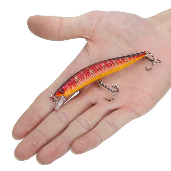 5 kpl Muovinen Minnow Pitkäheitto Viehe Kolmihaarakoukulla 6#