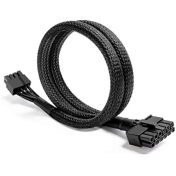 PSU 12-benet han til PCIe 8-benet (6+2) han GPU-strømadapterkabel PCIE 12-benet til 8-benet strømkabel kompatibel med Be Quiet Black