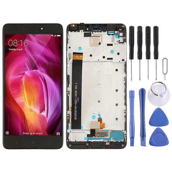 TFT LCD-skærm til Xiaomi Redmi Note 4 Digitizer komplet samling med ramme Black
