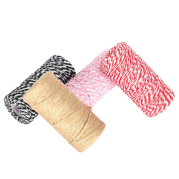 4 st Tvinnad Bomulls Snöre Rep DIY Hantverksmaterial