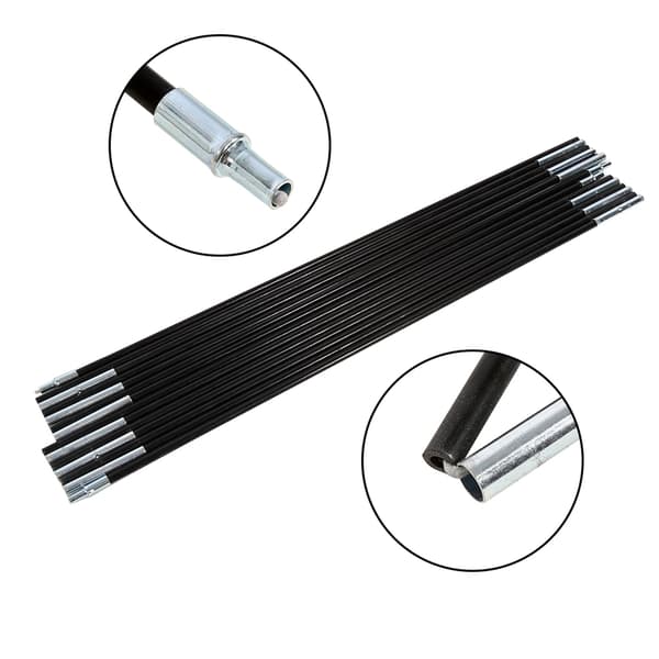 Utomhuscamping Glasfiberstång Dubbel Tältstång Stödram Kit 2-delars Set