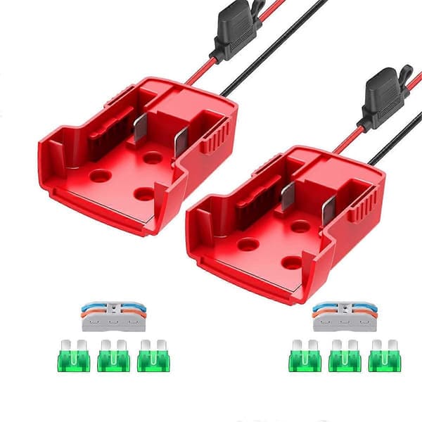 2 pakker Power Wheel Adapter for Milwaukee M18 Batteriadapter[ht]