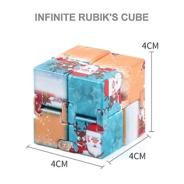 Infinity Puzzle Cube 2x2 Pocket Magic Cube Finger Flip Square Halloween Christmas Stress Relief Leksaker