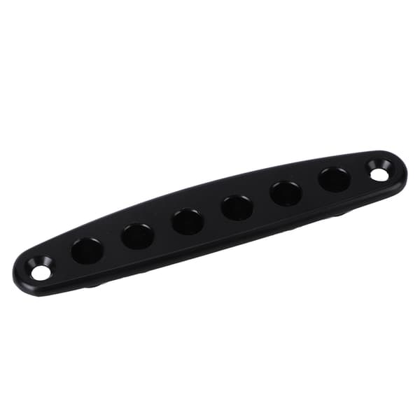 Guitarstreng gennem plade monteringshardware zinklegering ring elektrisk basguitar dele sort