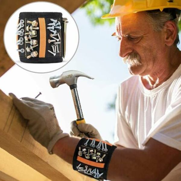Magneettinen rannekoru 20 vahvalla magneetilla Parhaat lahjat miehille Magneettinen rannekoru käsityöläisille, lahjat pitotyökalujen ruuveille