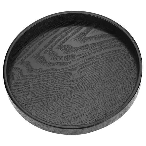 Rund Serveringsbakke i Massivt Træ til Te, Kaffe, Snacks og Måltider - 24 cm Restauranttallerken 24cm