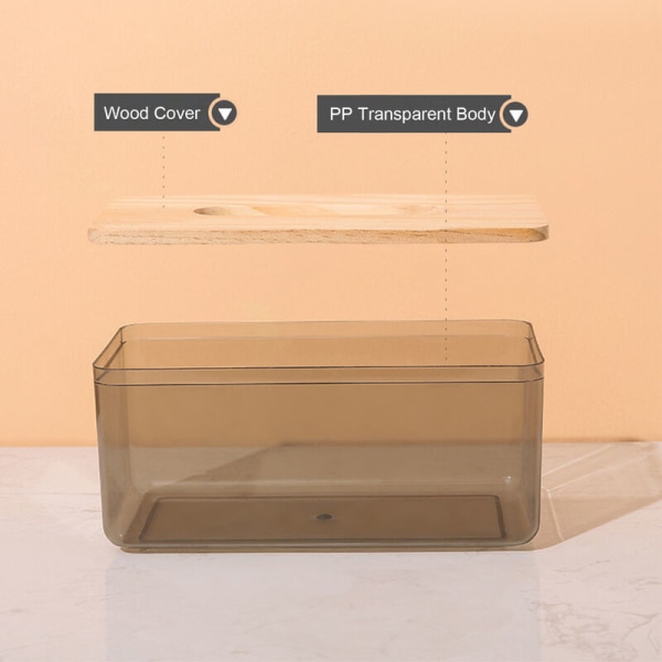 Nordic simple tissue box, husholdnings pumpepapir box, transparent (lille sort)