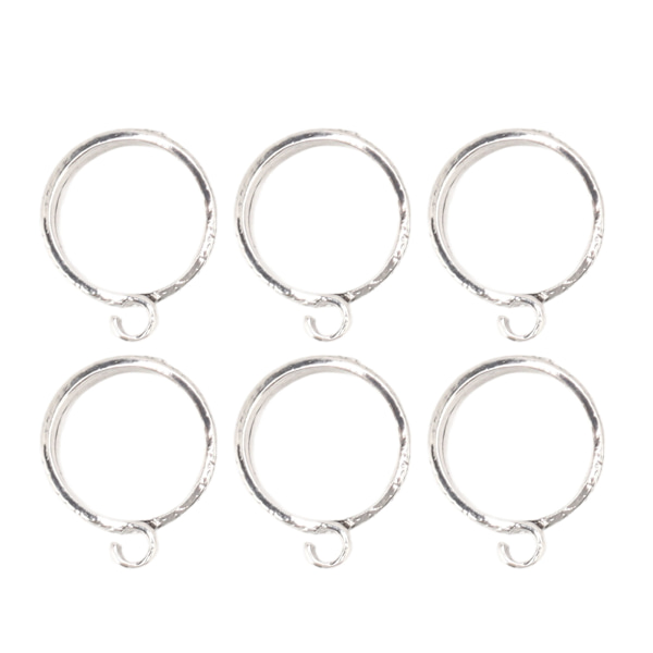 HT Justerbar öppningsbar stickring fingerhållare garn trådguide metall virkningsringar set om 6