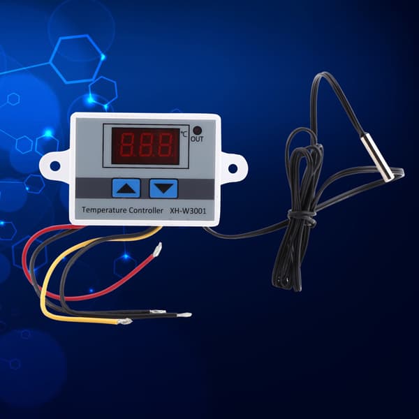 Högprecisions Digital Temperaturregulator Switch 220V AC med Sond