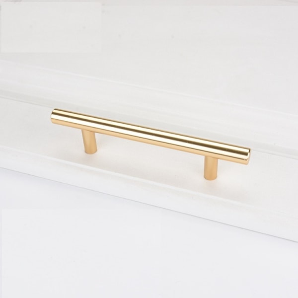 4 stycken förlängda handtag Skåpskåpshandtag Aluminiumlegering Solid enkelhandtag (96 mm kopparfärg hålavstånd)