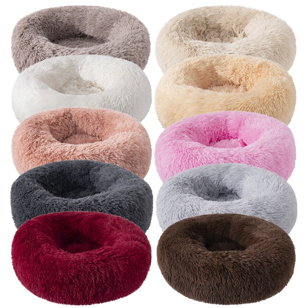 Hundkennelkennel, plysch rund kennel, hundsäng vintervarm matta, hundmatta, husdjursmaterial, husdjurssäng (fruktgrön diameter 60 cm),