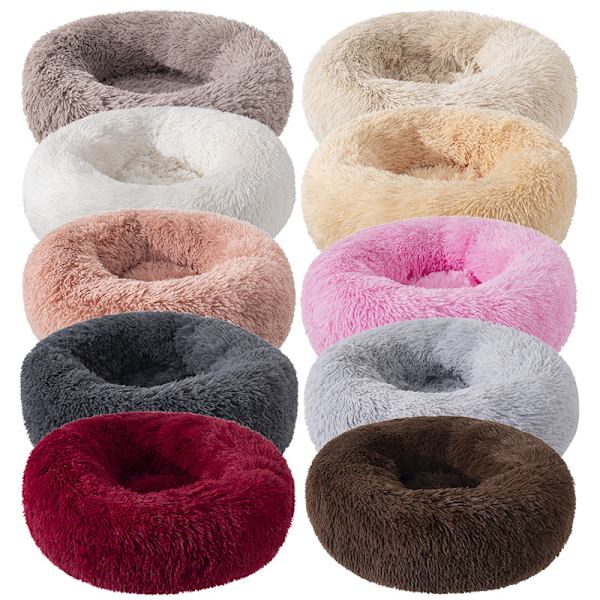 Koirakennel kissan kennel, pyöreä muhkea kennel, koiran sängyn talvilämmitysmatto, koiran matto, lemmikkitarvikkeita, lemmikkisänky (aprikoosin halkaisija 60cm),