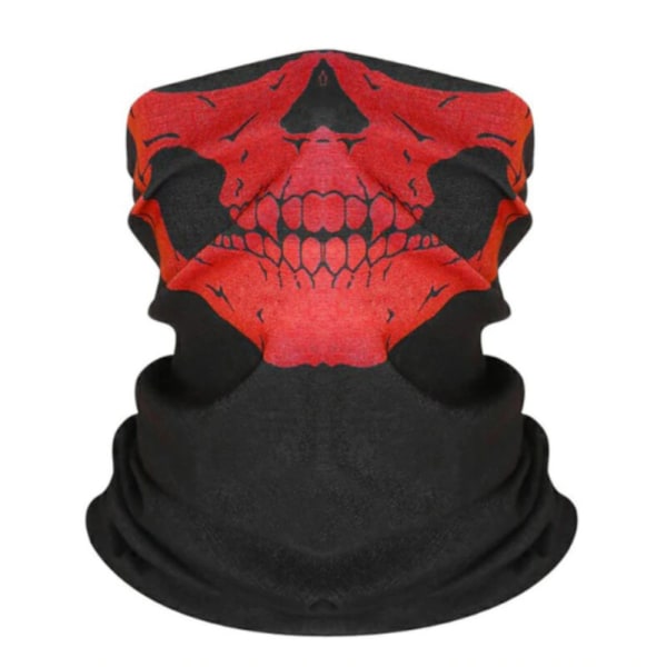 Dödskallemask - - Paintball - Scarf - Bandana - Halsduk red one size