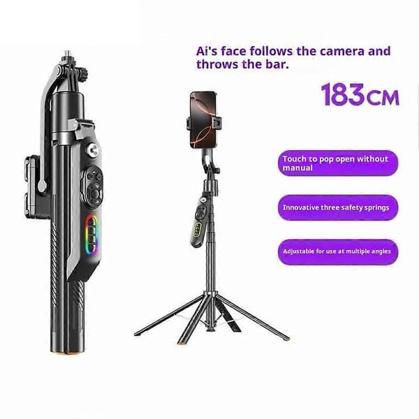 Q575TK Auto Pop-up Ansiktsspårning Gestkontroll Smart Gimbal Stativ AI Selfie Stick Not Specified