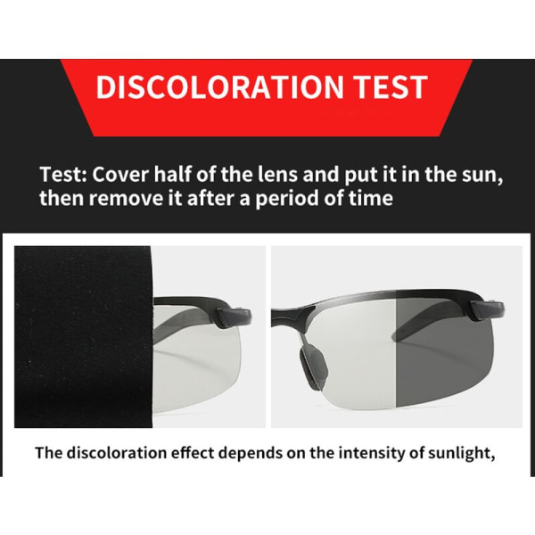 Män polariserade fotokromatiska solglasögon Körning Fiske Golfglasögon UVA UVB-skydd，，