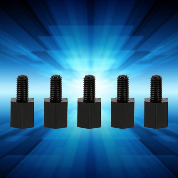 Plast Nylon Hex Hane Spacer Rundt hode Skruemutter Sett - 100 stk (M2 M3 M4)
