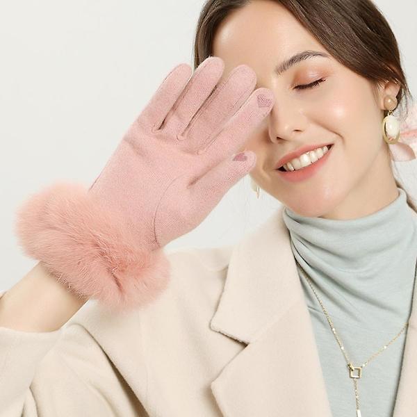 Vinterhandsker Berøringsskærm til tekstning af varmeforede koldtvejrshandsker grapefruit powder