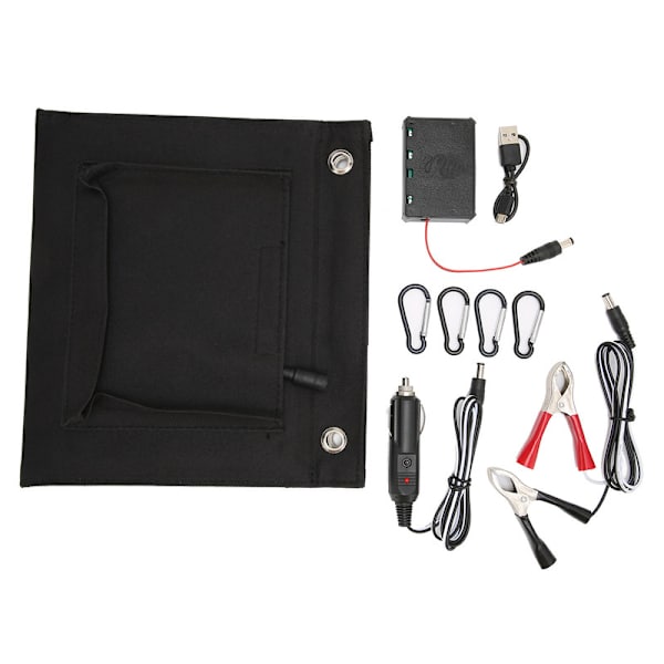 HT Bärbar 25W Solpanel 18V kokoontaittuva aurinkoparisto Elbilladdare