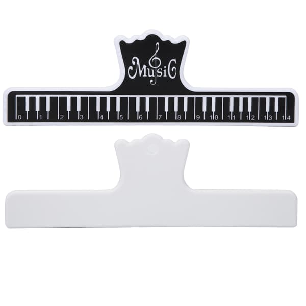 2 stk. Musikbog Sideholder Plastik Nodeark Klips Instrument Performance Tilbehør Gul Sort