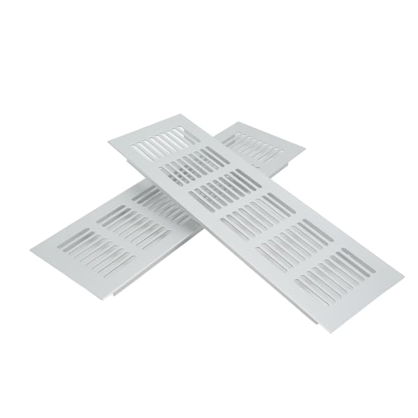 Aluminiumslegering Sølv Rektangulær Ventilationsrist Dækning til Skab RV Camper 80x250mm 3.14x9.84in