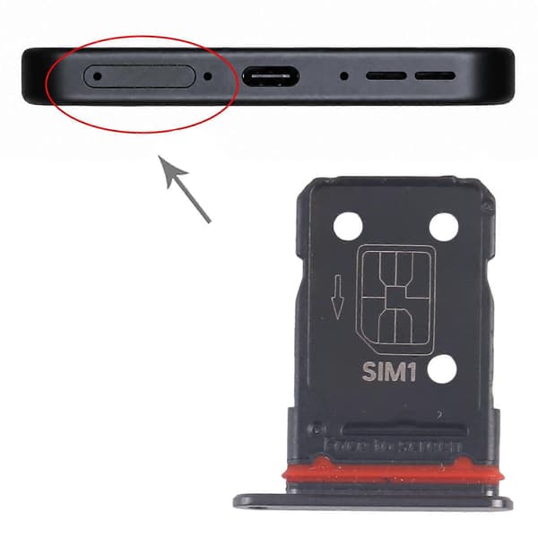 For OnePlus 13 SIM-kortskuff + SIM-kortskuff Black