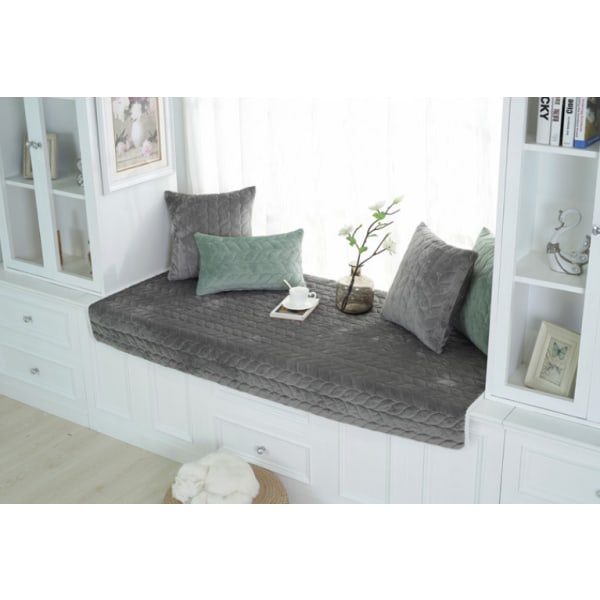 Moderne minimalistisk sofapute, komfortabelt putetrekk for sofa i plysj (grå, 70*210),