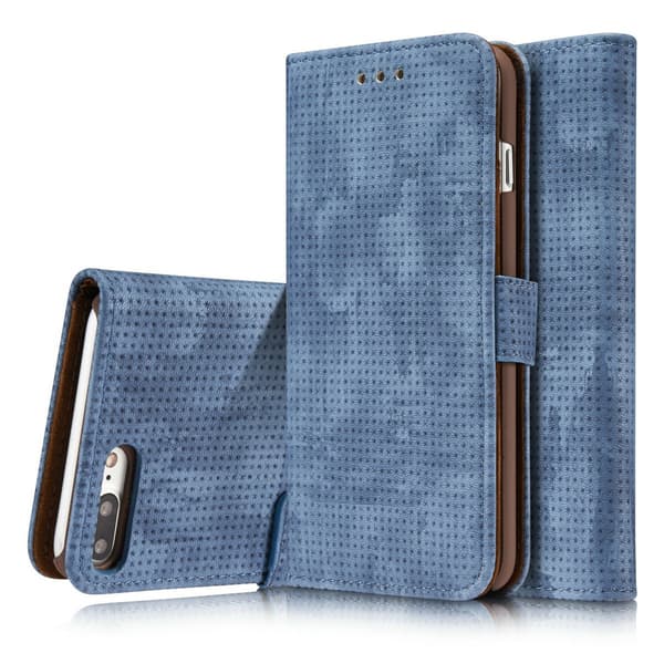 [HT]Etui med lommebok \"Vintage Mesh\" til iPhone 8 Plus Röd
