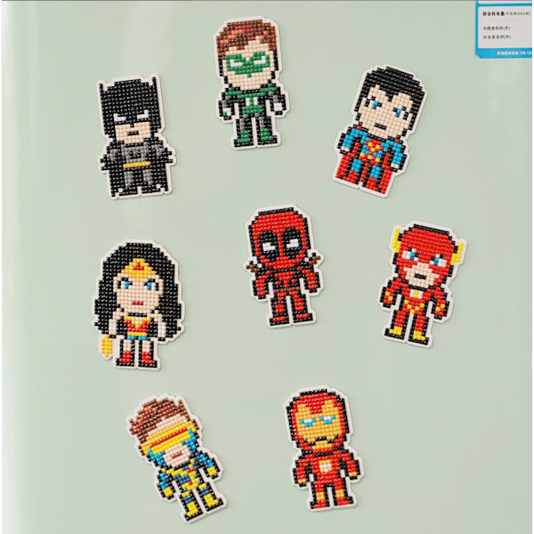Handgjord Creative Magnet Dot Drill Kylskåpsdekalleksak 8pcs