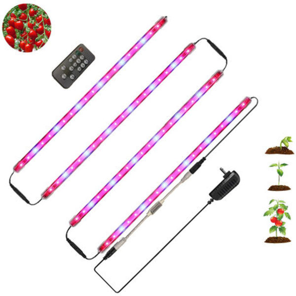 Växtlampa, trädgårdsodlingslampa Röd&blå Grow Light Grow LED-lampa med timer Dimbar trädgårdsbelysning