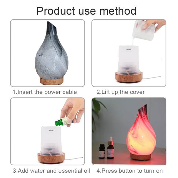 100 ml aromaterapi ultralyd luftfukter eterisk oljediffuser med trekorn