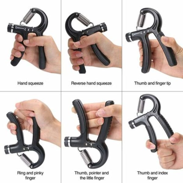 Håndgrep, fingertrener Justerbar motstand 5-60 kg Håndgrepsøvelse Kroppsbygging/vektklemme/treningsgrep for F